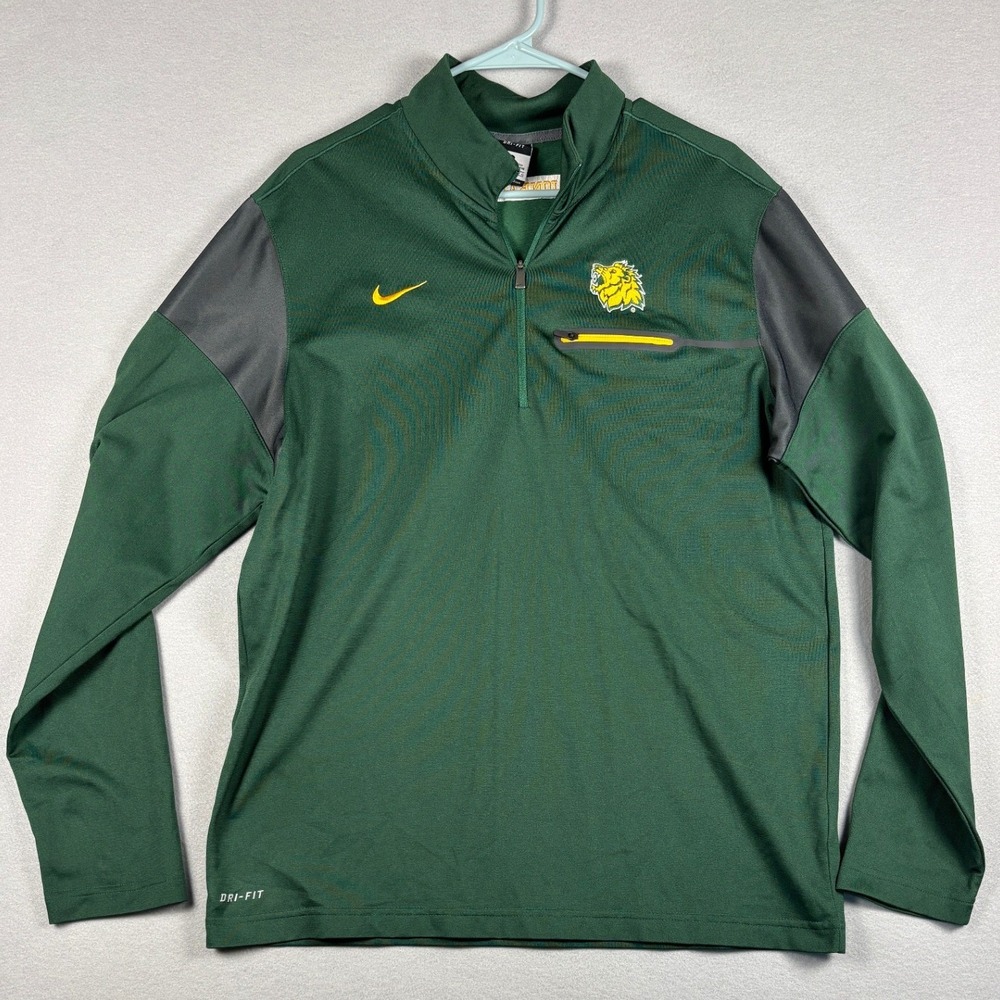 Nike Dri-FIT MSSU Lions 1/4 Zip Pullover Jacket Large Green